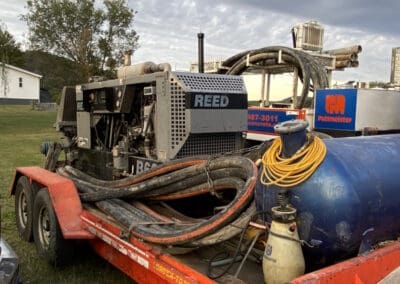 Reed B60 High-Pressure Concrete Pump used by Pump It Up Concrete